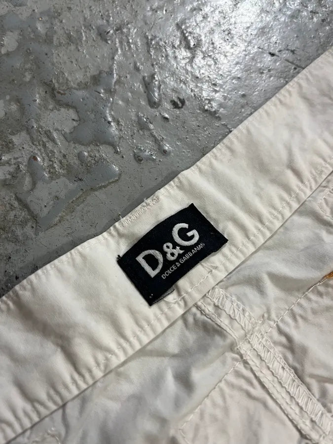 SS2003 Dolce & Gabbana White Utility Skirt (M) jXQJHdW 7
