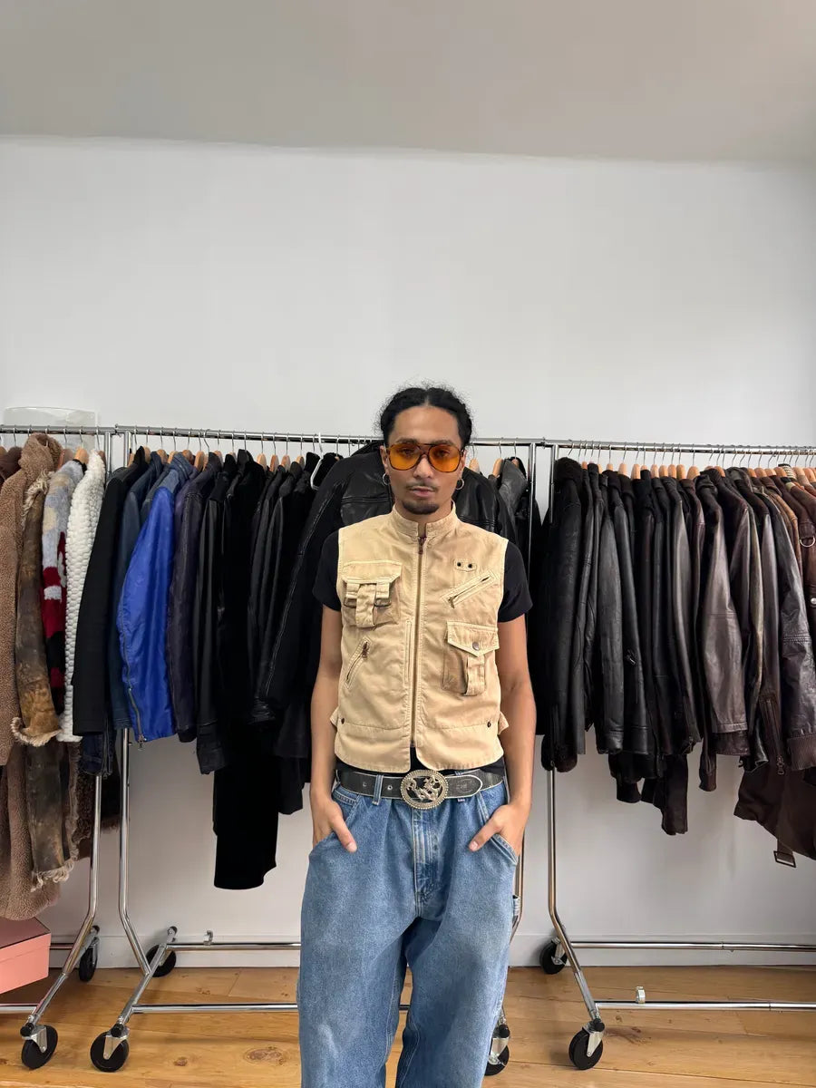 SS2003 Dolce & Gabbana Beige Cargo Combat Vest TmkpRhs 1