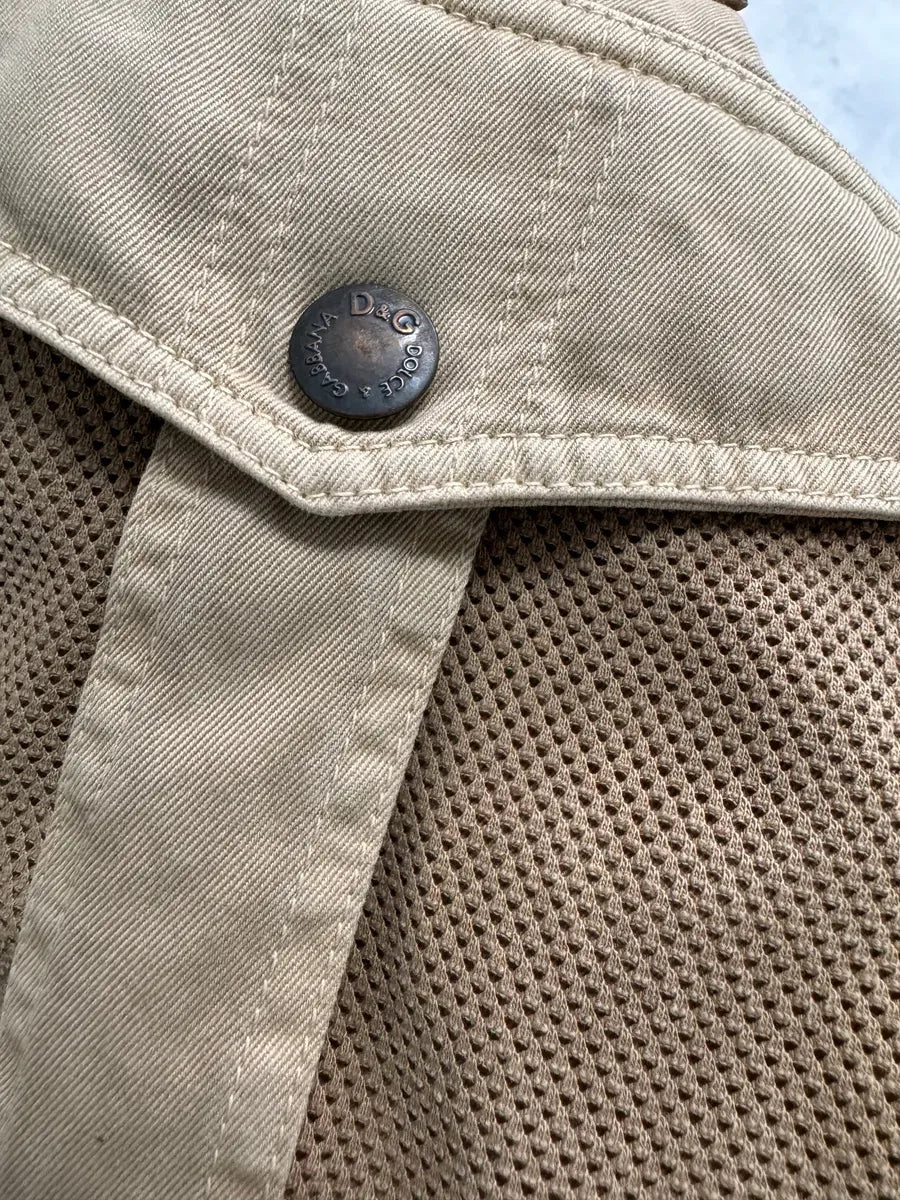 SS2003 Dolce & Gabbana Beige Cargo Combat Vest TmkpRhs 9