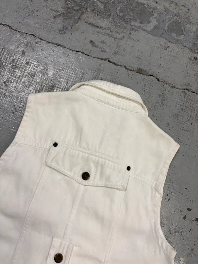 SS2003 Dolce & Gabbana Cargo Fisher White Jacket WFpnwux 5
