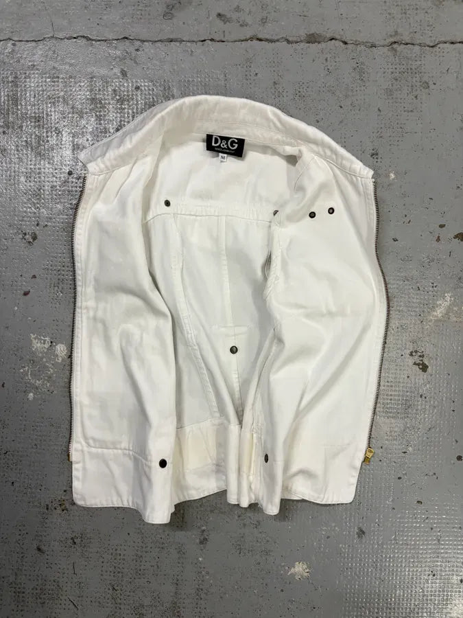 SS2003 Dolce & Gabbana Cargo Fisher White Jacket WFpnwux 6