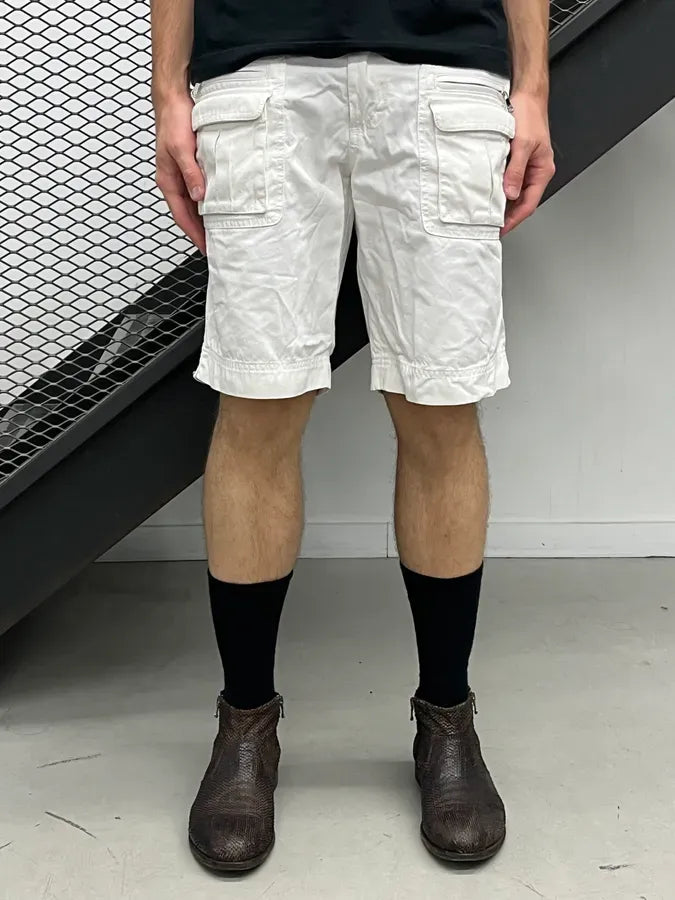 SS2003 Dolce & Gabbana White Cotton Cargo Shorts eeFZJGn 0