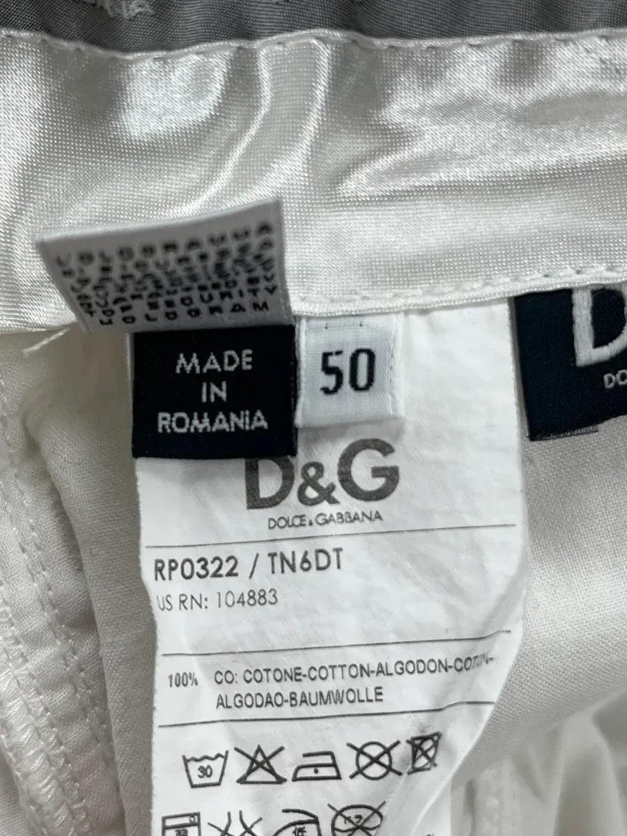 SS2003 Dolce & Gabbana White Cotton Cargo Shorts eeFZJGn 9