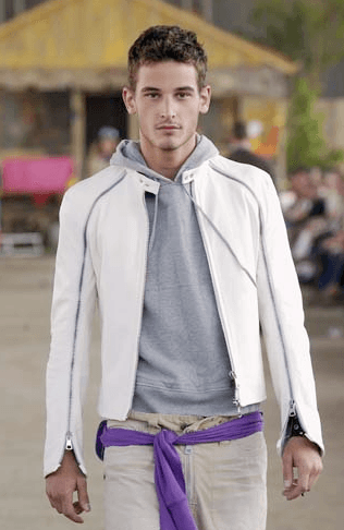 SS2003 Dsquared2 Biker Arm Zips Beige Jacket (S/M) 1