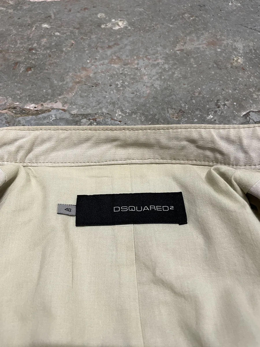SS2003 Dsquared2 Biker Arm Zips Beige Jacket (S/M) 6