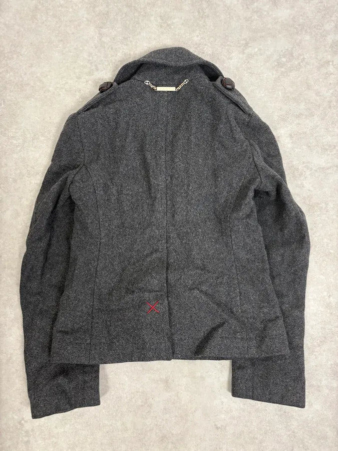 AW2009 Dsquared2 Grey Wool Buttoned Officer Jacket JnutxRi 6