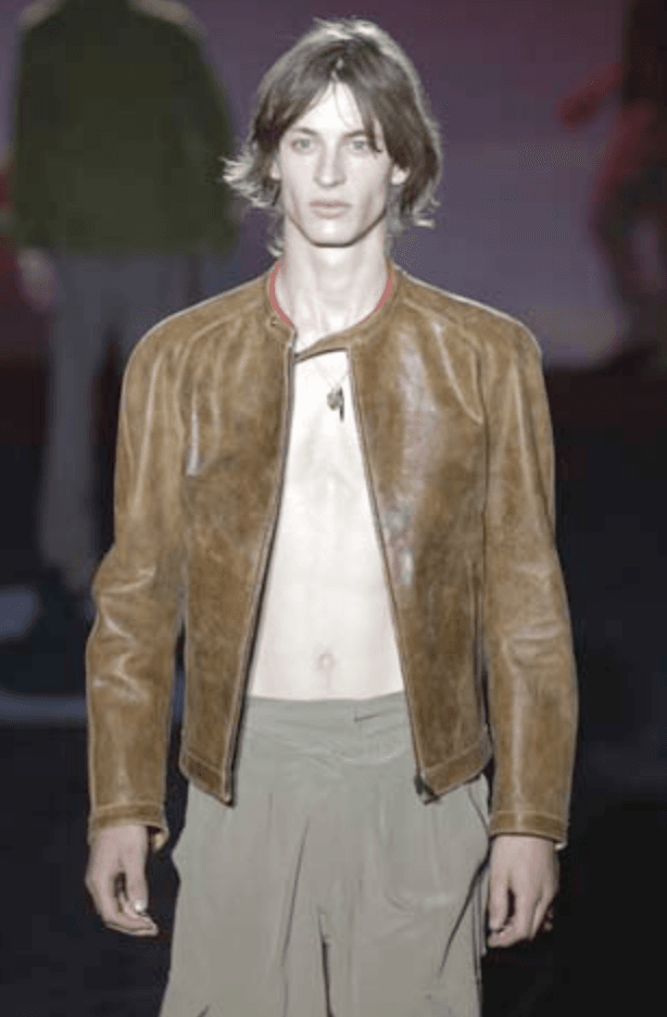 SS2003 Gucci Biker Aged Brown Leather Jacket by Tom Ford JOJkETc 1