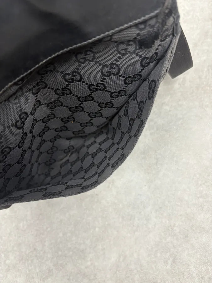 SS2003 Gucci G Propaganda Black Hybrid Leather Shoulder Bag dVzhaGv 5