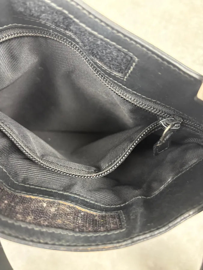 SS2003 Gucci G Propaganda Black Hybrid Leather Shoulder Bag dVzhaGv 8