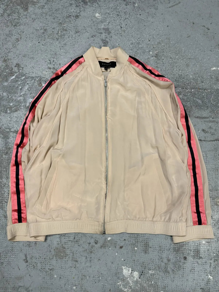 SS2003 Gucci Silk Beige Light Bomber Jacket by Tom Ford otLozrK 0