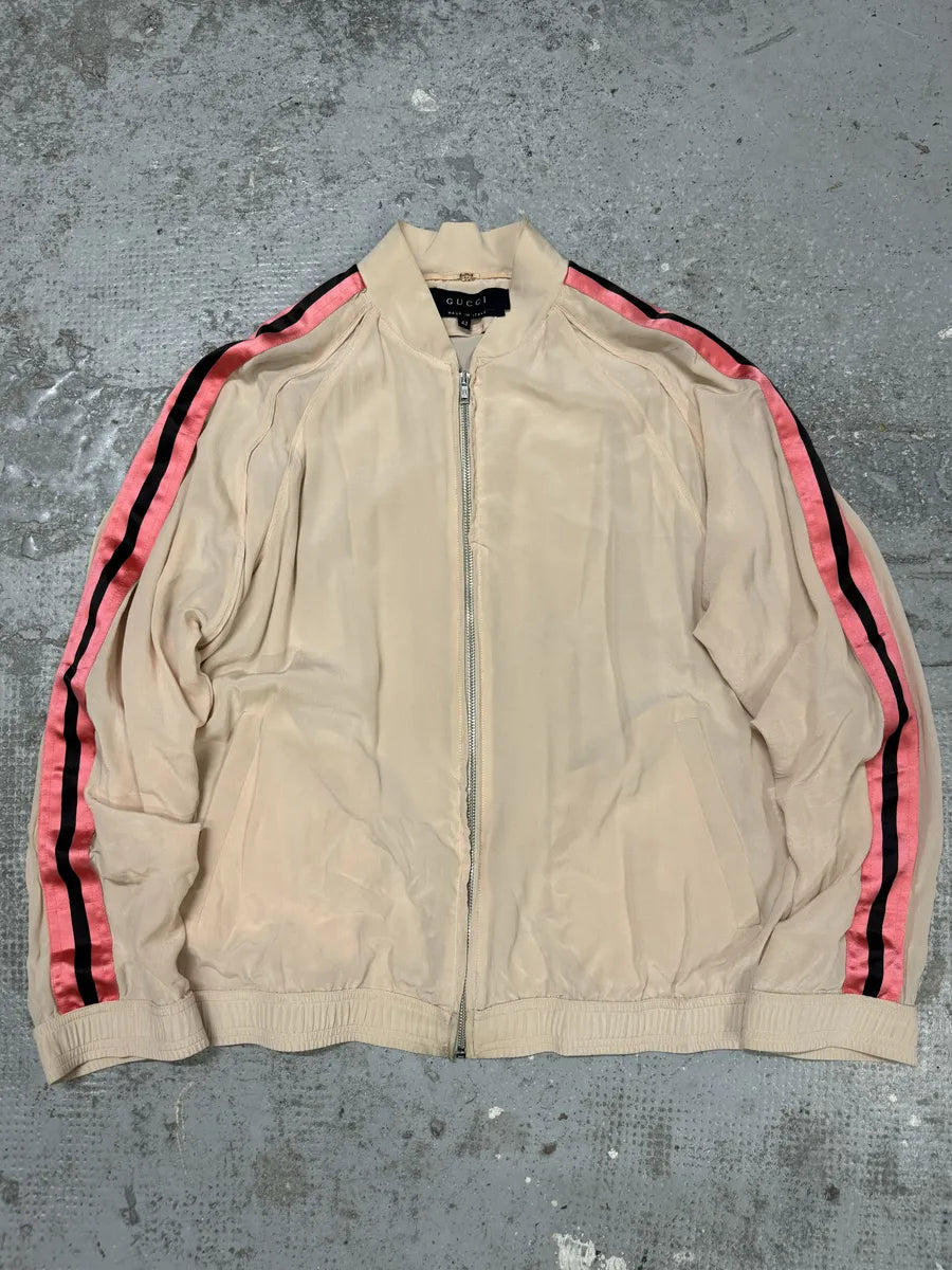 SS2003 Gucci Silk Beige Light Bomber Jacket by Tom Ford otLozrK 1