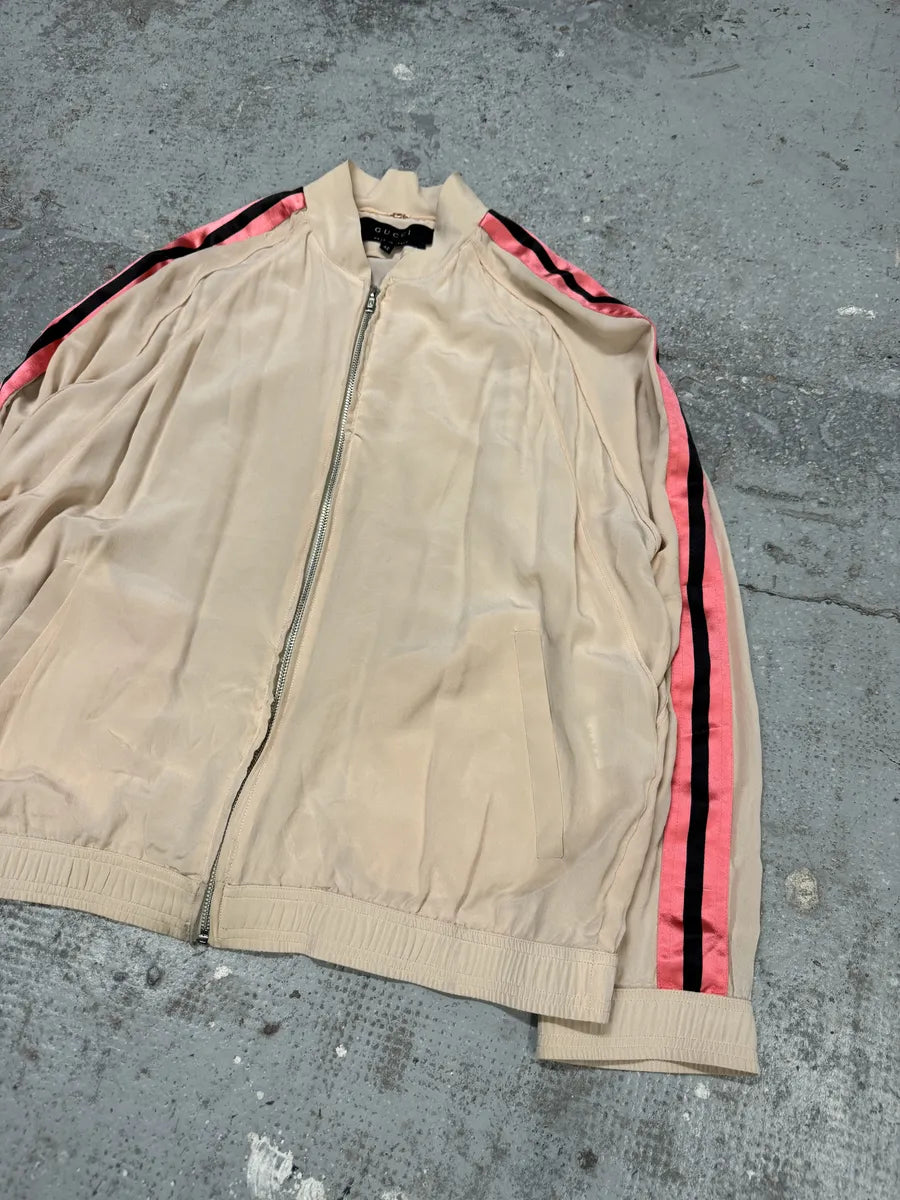 SS2003 Gucci Silk Beige Light Bomber Jacket by Tom Ford otLozrK 4