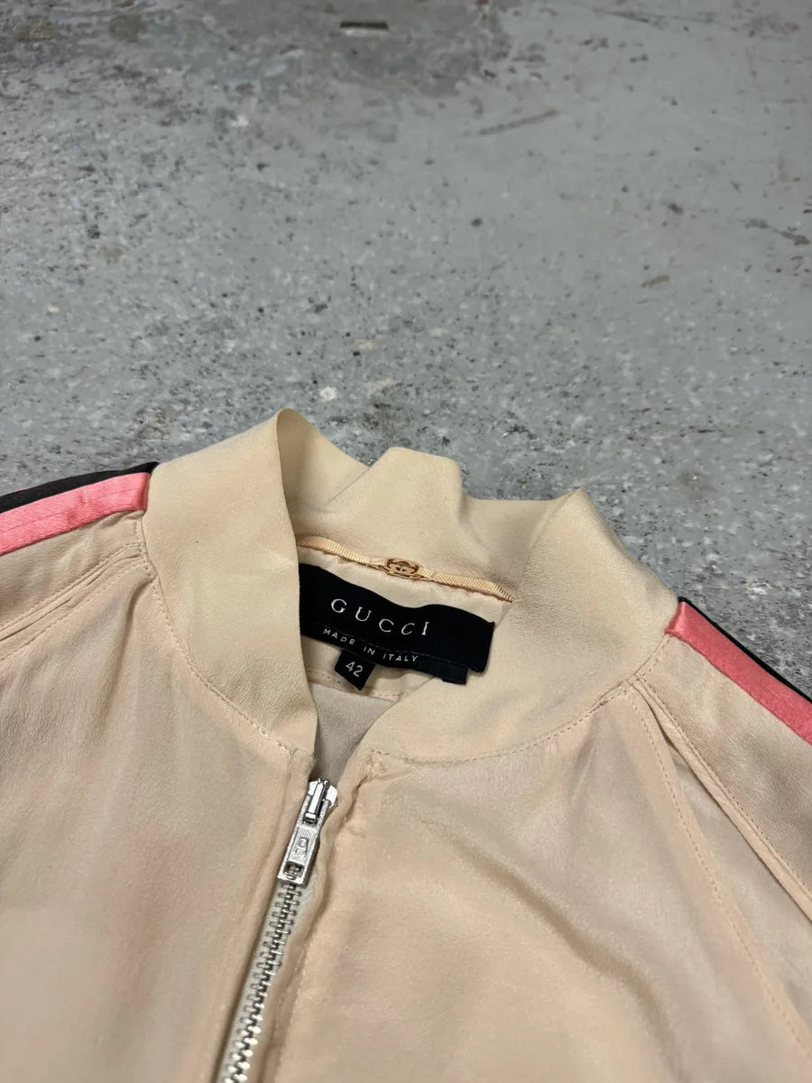 SS2003 Gucci Silk Beige Light Bomber Jacket by Tom Ford otLozrK 6