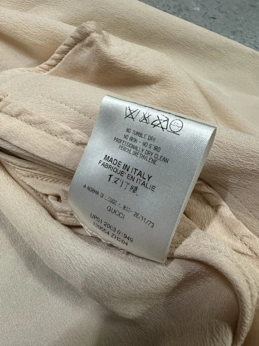 SS2003 Gucci Silk Beige Light Bomber Jacket by Tom Ford otLozrK 8