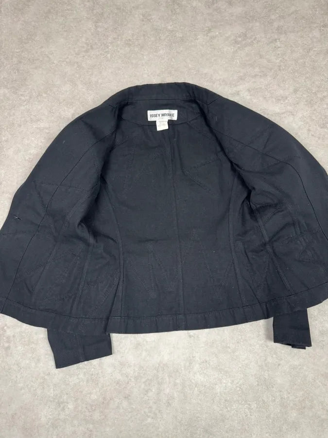 SS2003 Issey Miyake Black Blazer Plissed Jacket Qxnjiwu 7