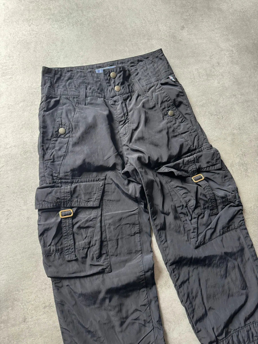 SS2003 Jean Paul Gaultier Avant Garde Cargo Black Parachute Pants zPQMFYF 6