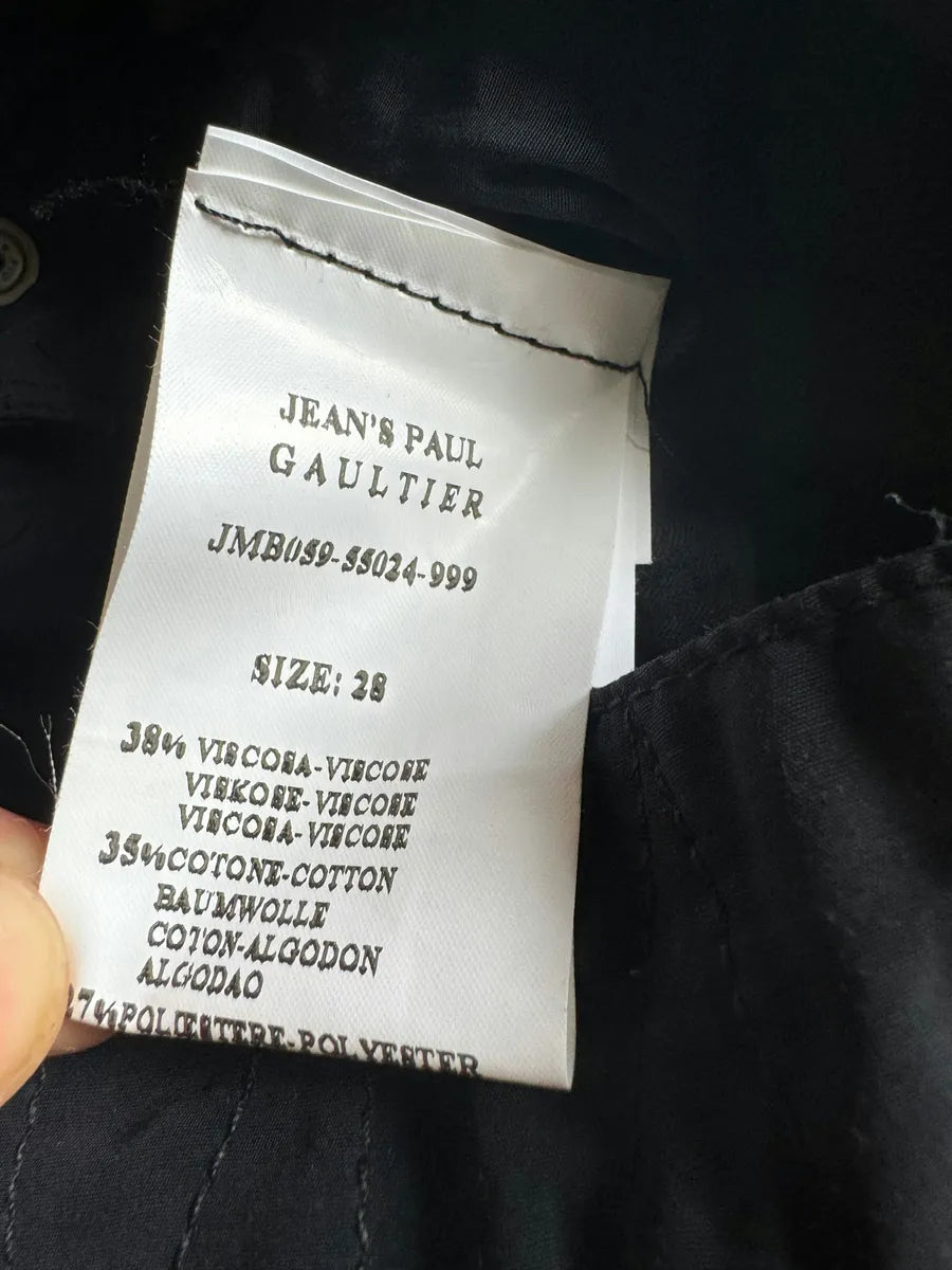 SS2003 Jean Paul Gaultier Avant Garde Cargo Black Parachute Pants zPQMFYF 8