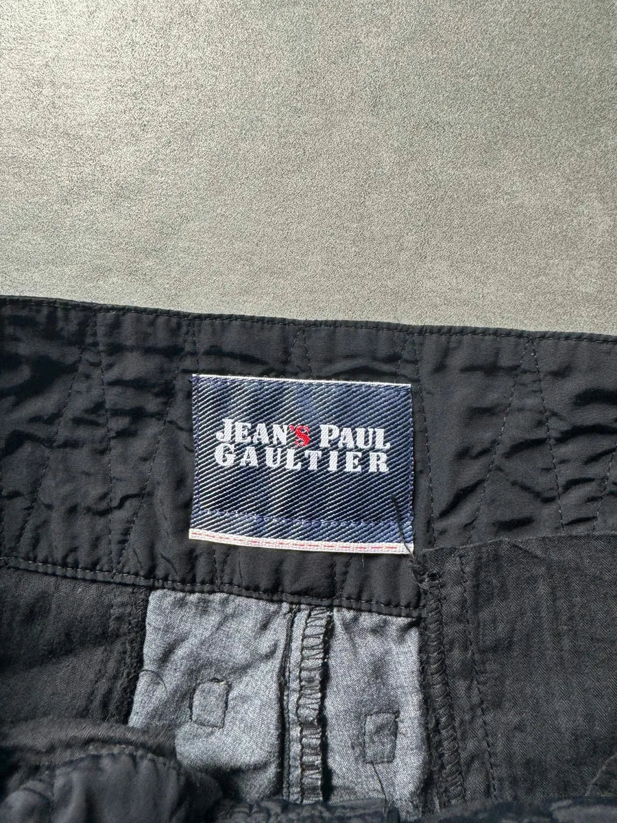 SS2003 Jean Paul Gaultier Avant Garde Cargo Black Parachute Pants zPQMFYF 9