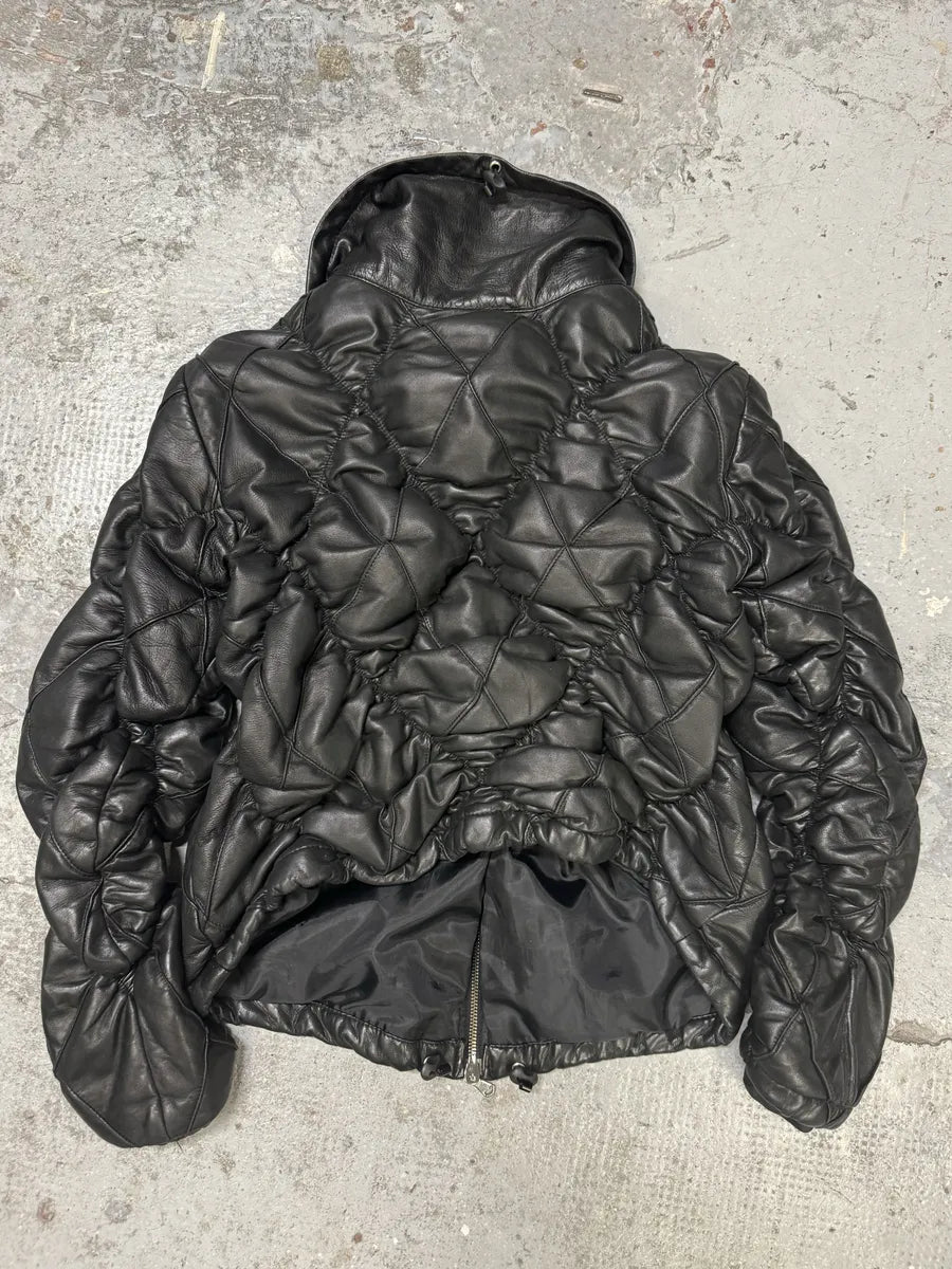 SS2003 Marithé + François Girbaud Black Structural Losange Jacket kTPramB 1