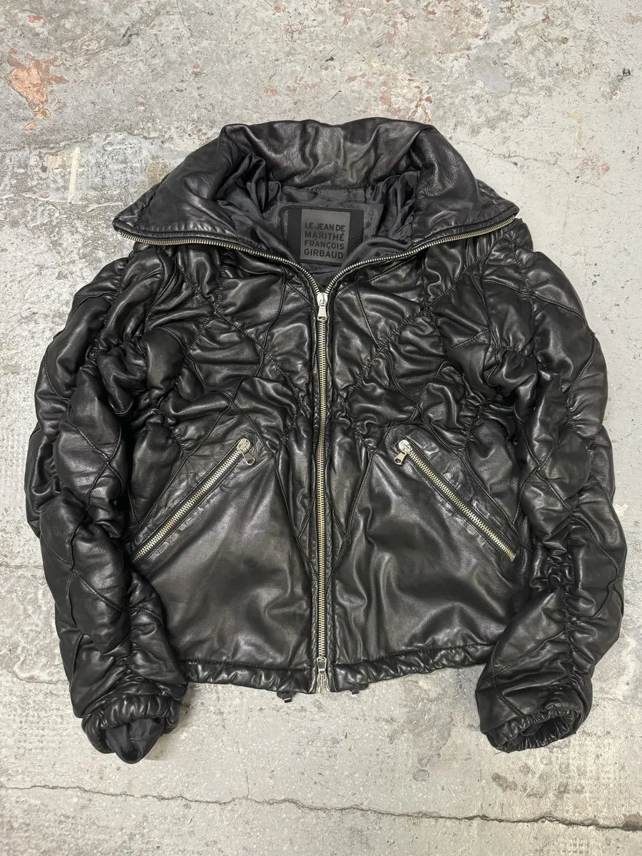 SS2003 Marithé + François Girbaud Black Structural Losange Jacket kTPramB 3