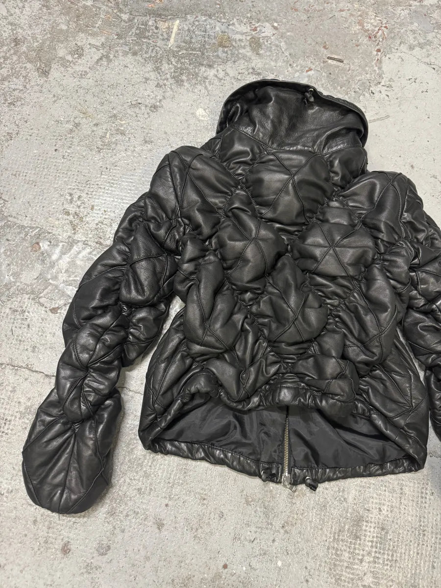 SS2003 Marithé + François Girbaud Black Structural Losange Jacket kTPramB 4