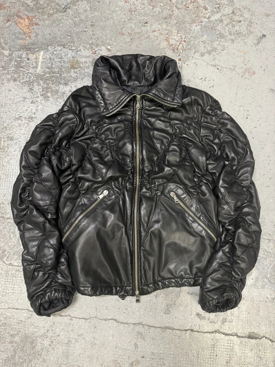 SS2003 Marithé + François Girbaud Black Structural Losange Jacket kTPramB 5