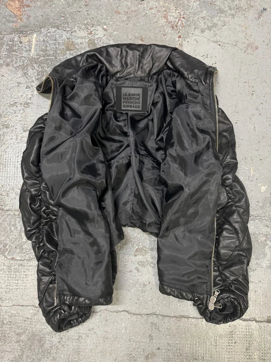 SS2003 Marithé + François Girbaud Black Structural Losange Jacket kTPramB 6
