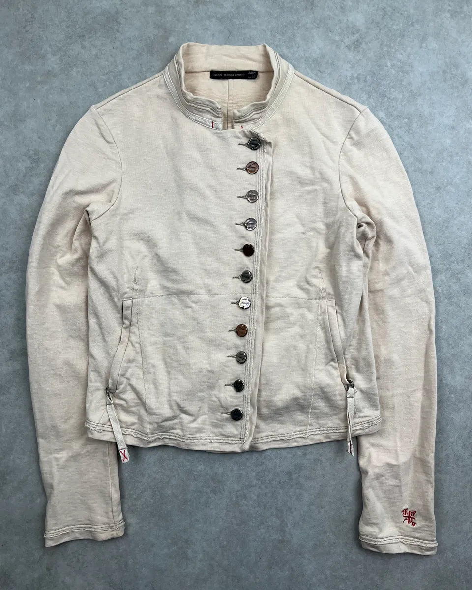 SS2003 Marithé + François Girbaud Beige Asymmetrical Buttoned Jacket ciVYorX 1