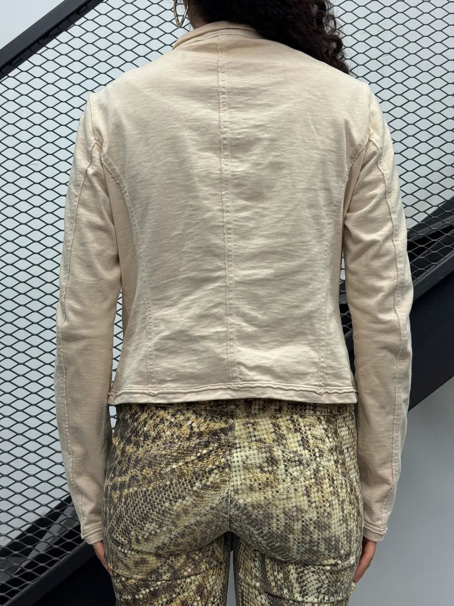 SS2003 Marithé + François Girbaud Beige Asymmetrical Buttoned Jacket ciVYorX 2