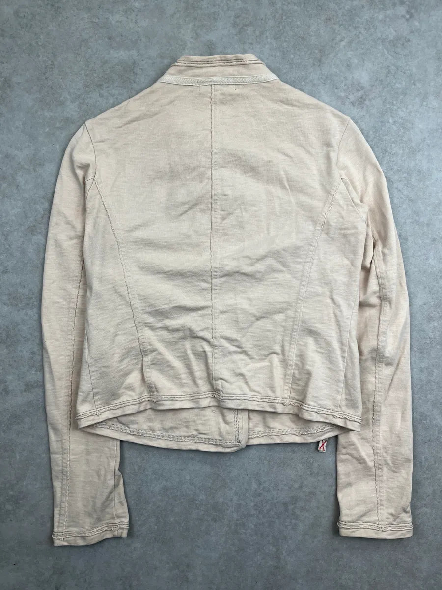SS2003 Marithé + François Girbaud Beige Asymmetrical Buttoned Jacket ciVYorX 3