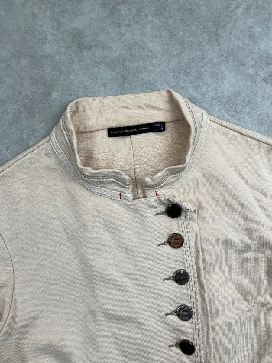 SS2003 Marithé + François Girbaud Beige Asymmetrical Buttoned Jacket ciVYorX 4