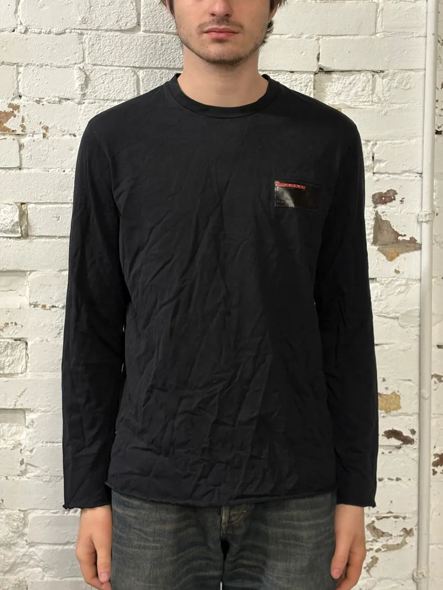 SS2003 Prada Linea Rossa Black Longsleeves egIVEbQ 1