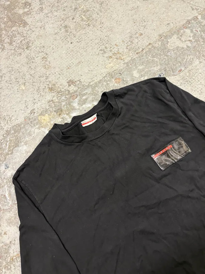 SS2003 Prada Linea Rossa Black Longsleeves egIVEbQ 4