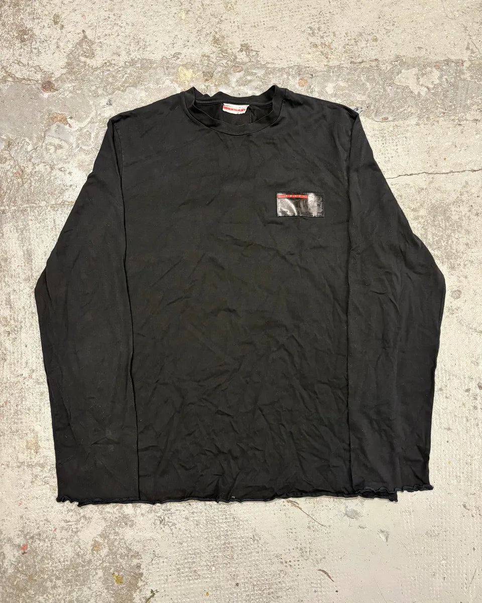SS2003 Prada Linea Rossa Black Longsleeves egIVEbQ 0