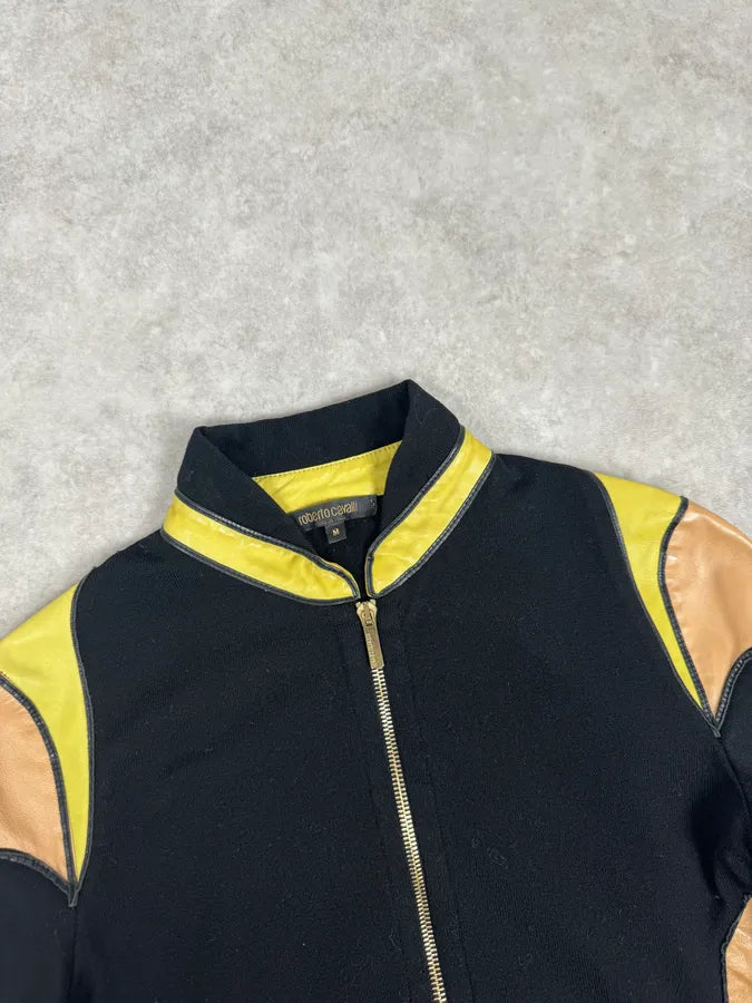 SS2003 Roberto Cavalli Beige & Black Zip-up Jacket VhImsXH 3