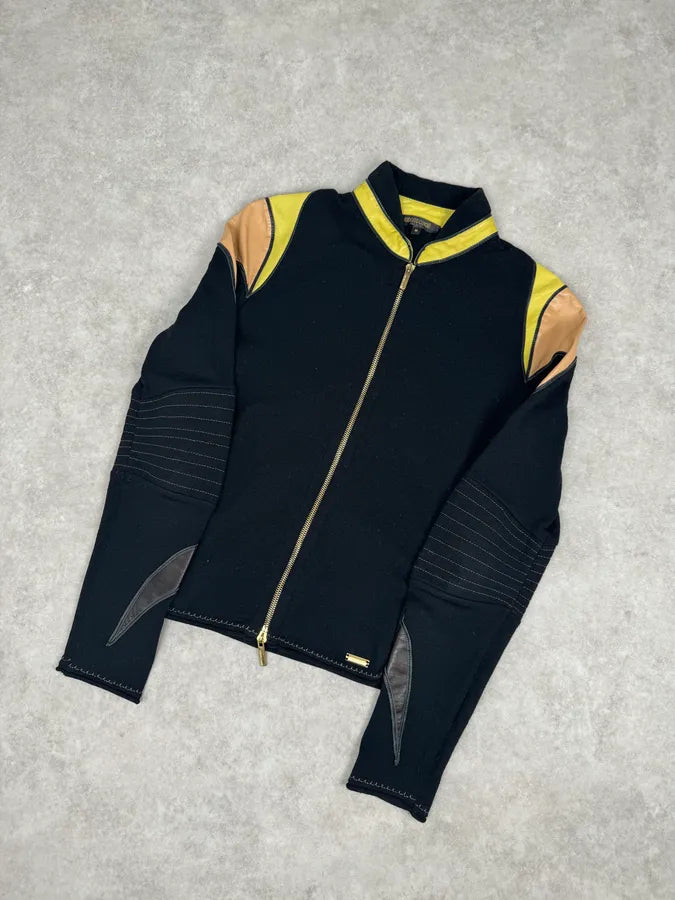 SS2003 Roberto Cavalli Beige & Black Zip-up Jacket VhImsXH 4