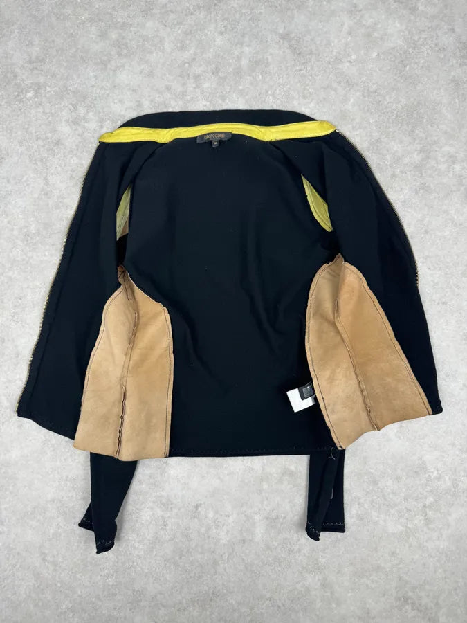 SS2003 Roberto Cavalli Beige & Black Zip-up Jacket VhImsXH 7