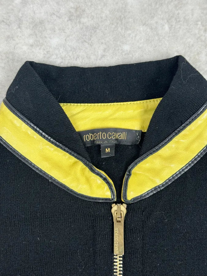 SS2003 Roberto Cavalli Beige & Black Zip-up Jacket VhImsXH 8