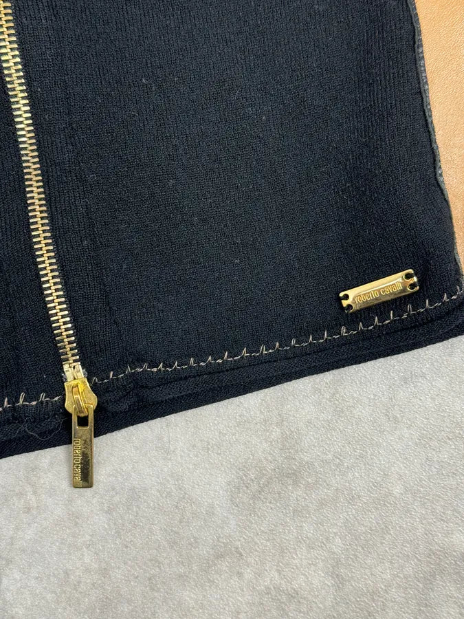 SS2003 Roberto Cavalli Beige & Black Zip-up Jacket VhImsXH 9