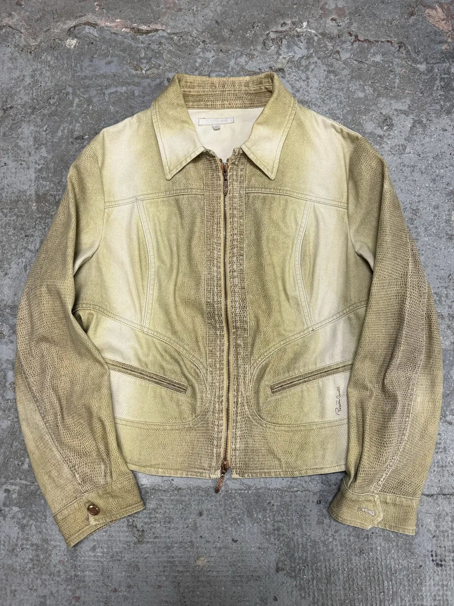 SS2003 Roberto Cavalli Beige Sand Light Jacket (M) mXTgekK 0