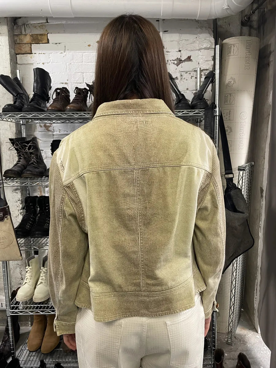 SS2003 Roberto Cavalli Beige Sand Light Jacket (M) mXTgekK 2