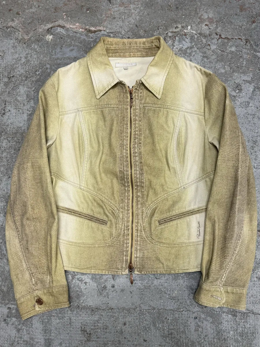 SS2003 Roberto Cavalli Beige Sand Light Jacket (M) mXTgekK 4