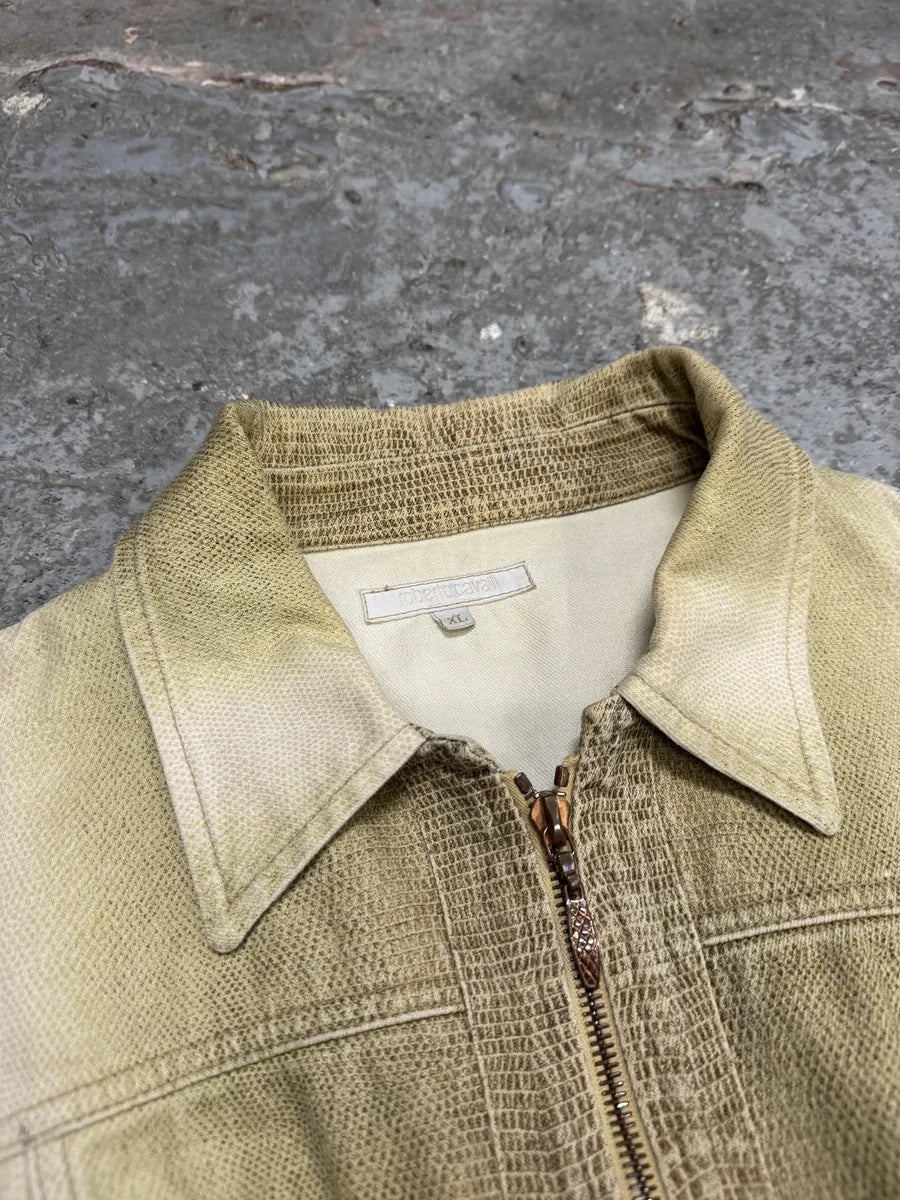 SS2003 Roberto Cavalli Beige Sand Light Jacket (M) mXTgekK 9