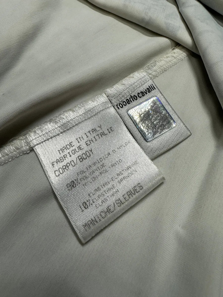 SS2003 Roberto Cavalli Beige Silk Tattoo Dress KbpIxbs 4