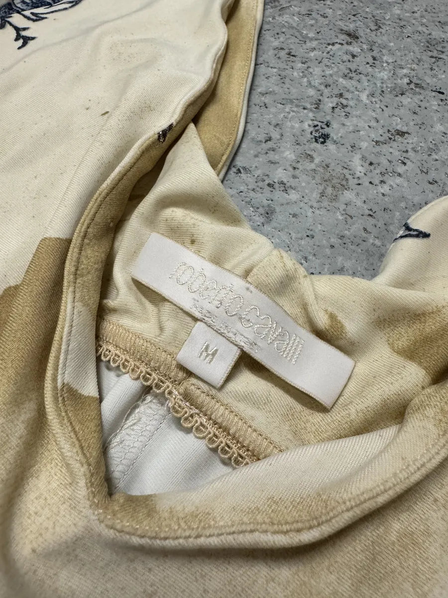 SS2003 Roberto Cavalli Beige Silk Tattoo Dress KbpIxbs 5