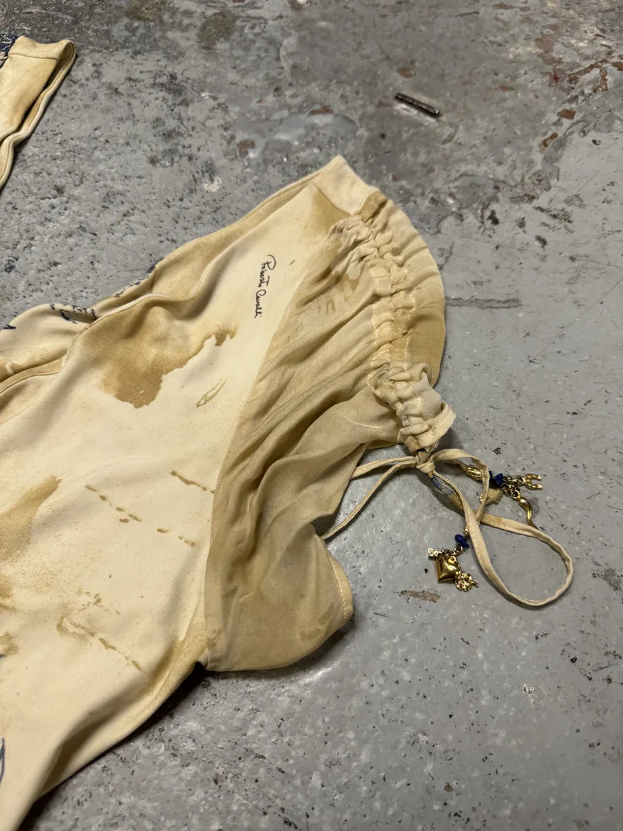 SS2003 Roberto Cavalli Beige Silk Tattoo Dress KbpIxbs 7