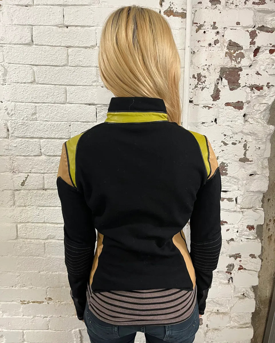SS2003 Roberto Cavalli Black Contrast Biker Light Jacket zFMmSTD 1