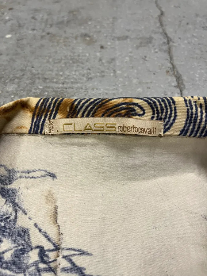 SS2003 Roberto Cavalli Class Graphic Creamy Tattoo Jacket sJmIAIF 3