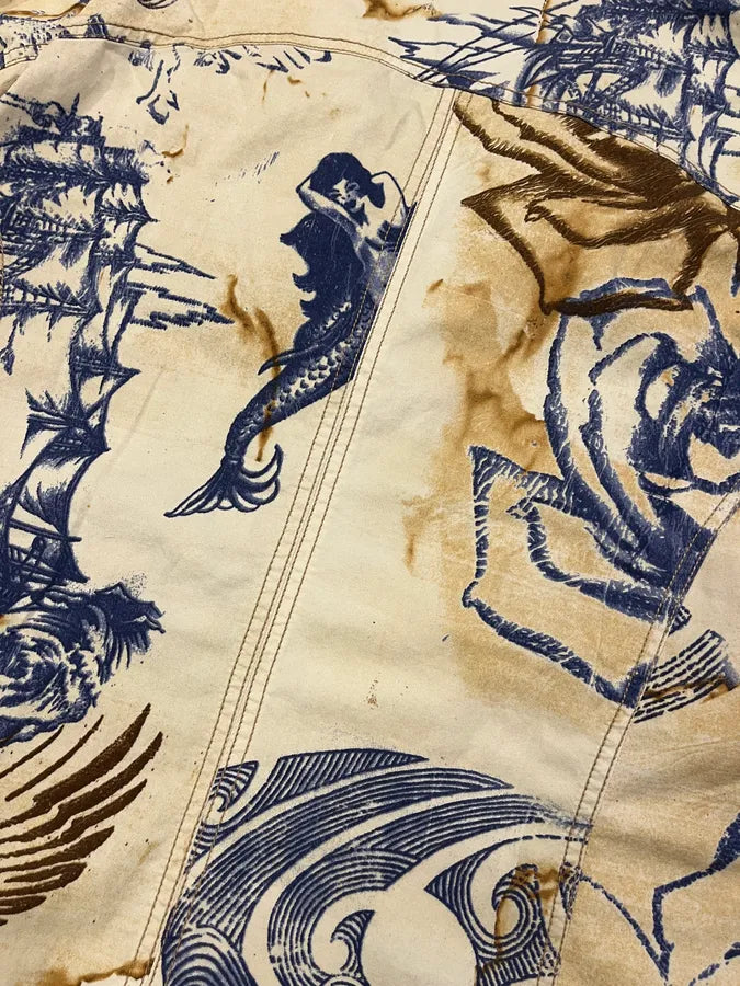 SS2003 Roberto Cavalli Class Graphic Creamy Tattoo Jacket sJmIAIF 4