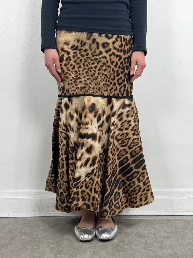 SS2003 Roberto Cavalli Leopard Print Silk Dress TxRlUvx 1